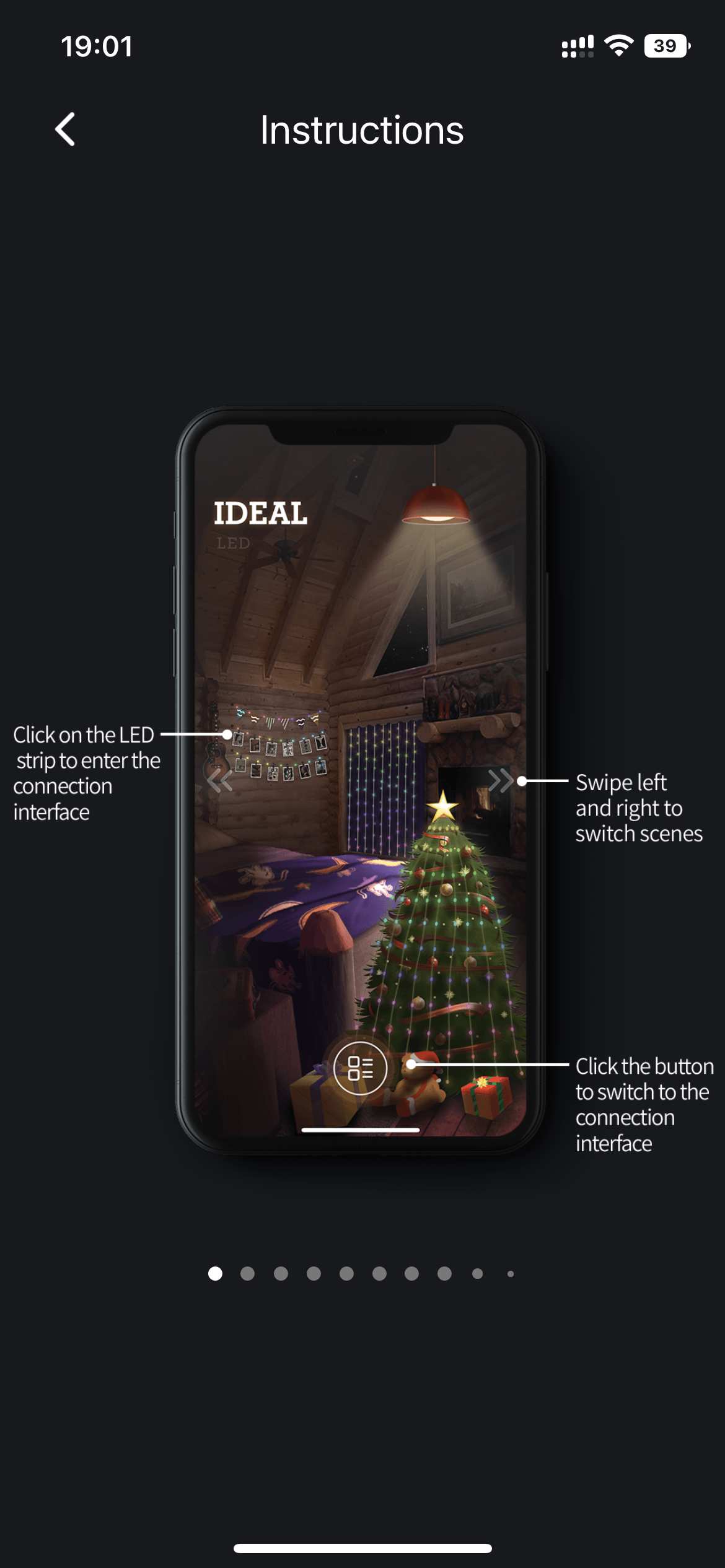 In-app operating instructions